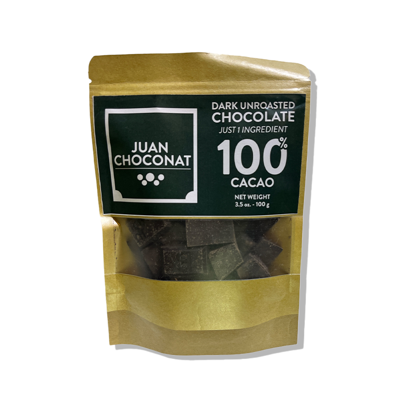 Bites Dark Chocolate 100% Unroasted Cacao