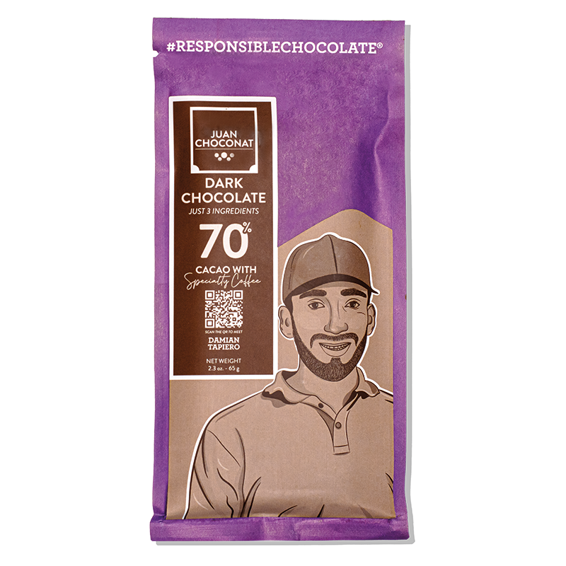 Dark Chocolate 70% Cacao with Specialty Colombian Coffee
