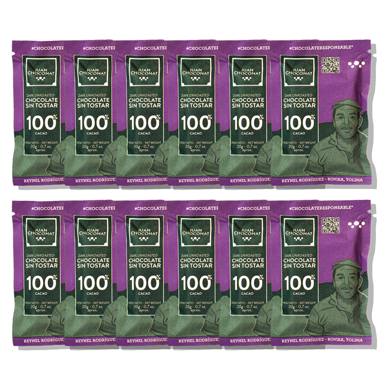 Minibars Dark Chocolate 100% Unroasted Cacao