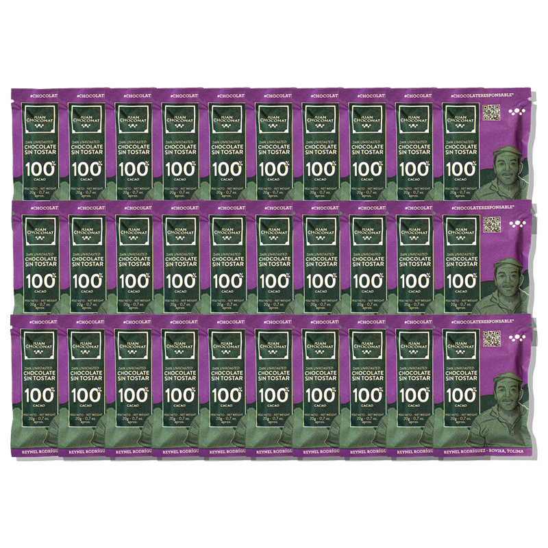 Minibars Dark Chocolate 100% Unroasted Cacao
