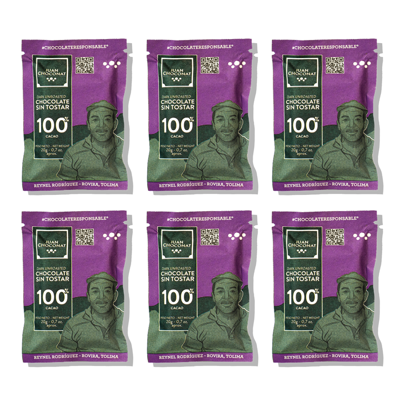 Minibars Dark Chocolate 100% Unroasted Cacao