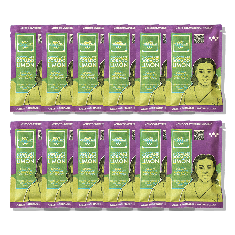 Minibars Golden Chocolate with Lemon