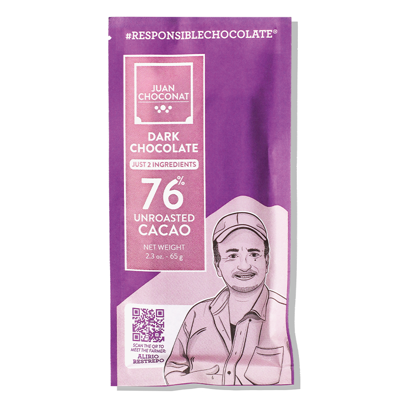Dark Chocolate 76% Unroasted Cacao