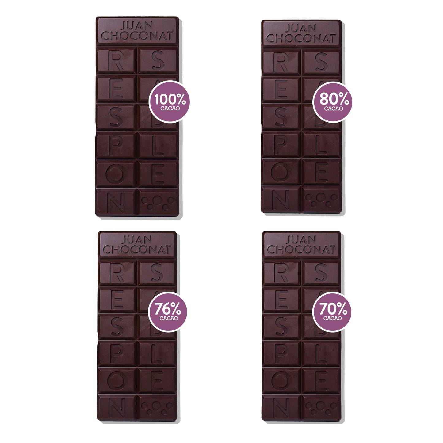Case of 4 - Variety Dark Chocolates