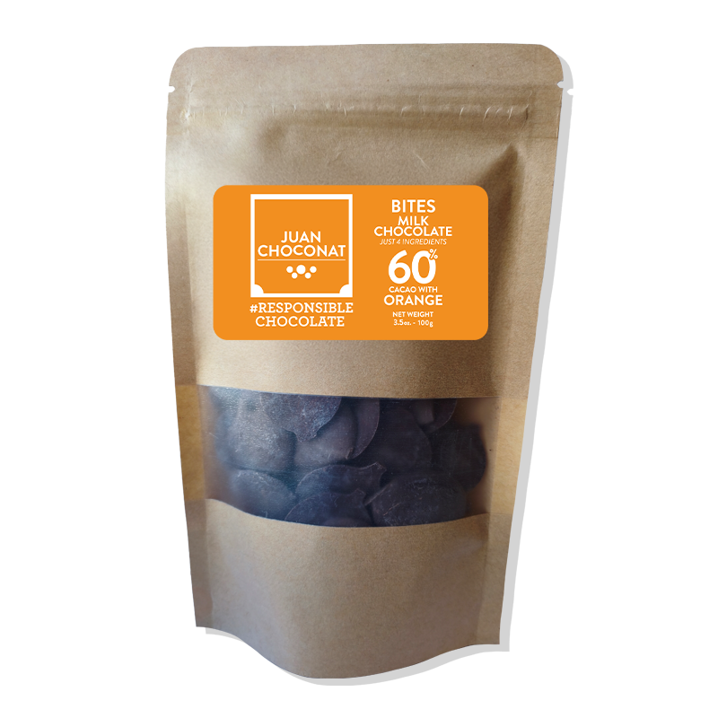 Bites Milk Chocolate 60% Cacao with Orange