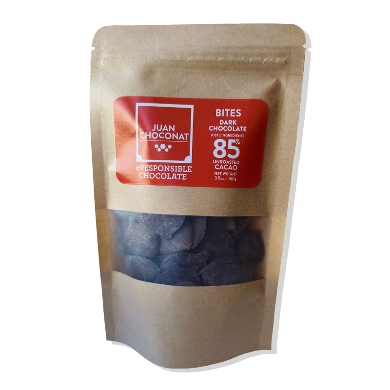 Bites Dark Chocolate 85% Unroasted Cacao