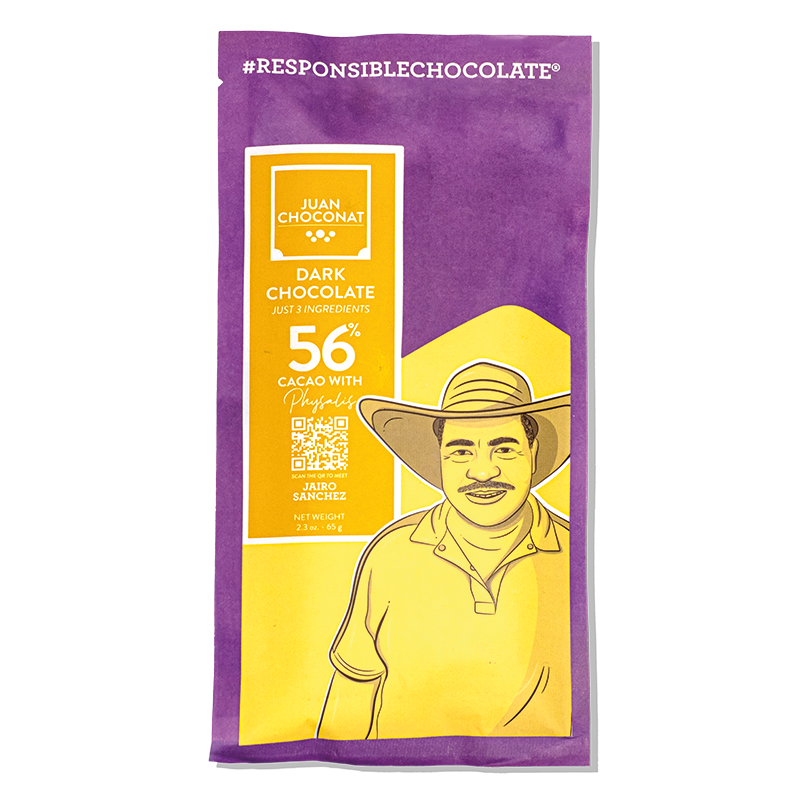 Dark Chocolate 56% Cacao with Golden Berries (physalis)