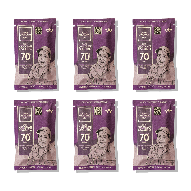 Minibars Dark Chocolate 70% cacao