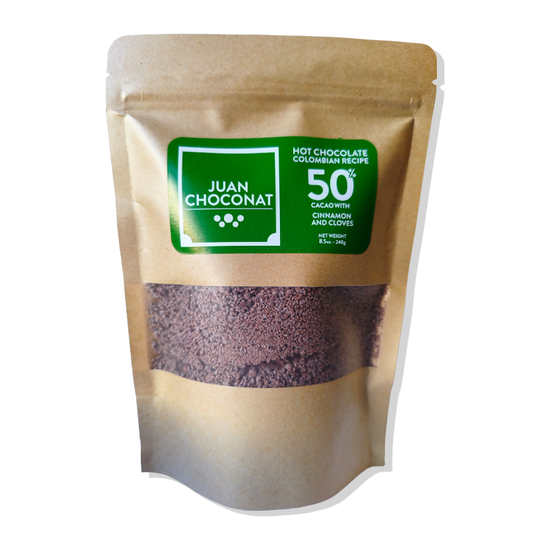 Hot Chocolate 50% Cacao with Cinnamon & Cloves - 240g - Ground