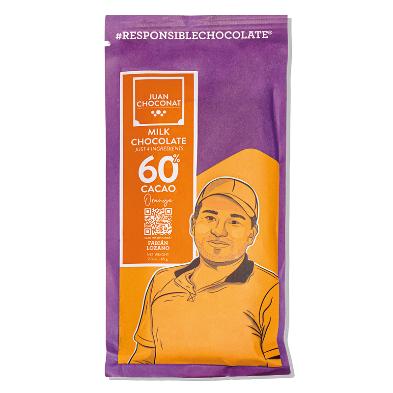 Milk Chocolate 60% cacao with Orange